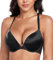 DotVol Women's Plunge Underwire Front Closure Push Up Bra Convertible Bohemian Back Everyday Bra(Black, 36C)