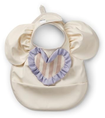 Elodie Details Baby Lätzchen mit Auffangschale - Abwaschbar - Skandinavisches Design - Wasserdicht - Oat White