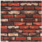 AMIGO Selbstklebende Ablösbare Tapete Retro Rot mit Backsteinoptik,für Küche, Dusche 44.5x500cm