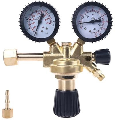 MNEVZX Regler Druckregler Druckminderer für CO2 Argon Stickstoff Inertgas für/MIG-Schweißen W21,8 Gewinde cherheitsventil