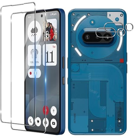 Bihizei Protector de Pantalla para Nothing Phone (3a) / CMF Phone 2 Pro, 2 Piezas Protector Cristal Templado, Fácil de Instalar, Anti-Arañazos, 9H Dureza Vidrio Templado
