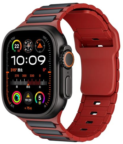 Deportivas Silicona Correa para Apple Watch Ultra/2 49mm 44mm 46mm 40mm 45mm 42mm 41mm 38mm Hombre,Pulseras Suave Impermeable Bicolor Correas para Apple Watch 10 iWatch 9 8 7 6 5 4 3 2 1 SE/2 Band