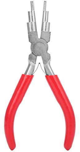 6 - in - 1 Bail - Making Pliers for Jewelry | High - Hardness Carbon Steel Wire Looping Tool | Round Mouth Forming Pliers for C - Rings/Ear Hooks/Crafts | 6 Sizes, 155mm