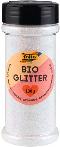 BIO Glitter/Glitzerstreu, 100g, Irisierend Weiß