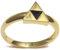 Geek Gaming Ring Triforce | 925 Sterling Silber vergoldet | Emaille Nerd Schmuck | Zelda Cosplay