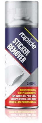 Sticker Remover Spray 250ml - Extra Strength Adhesive Glue, and Sticky Stuff Remover - Effective Surface Cleaner for Windows, Carpets, Glass, Plastic and Fabric