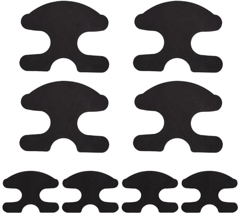 Sinbana 8pcs Ski Snowboard Boots Pads, Black Ski Boot Fitting Foam Heel Wrap Skiing Guards Inserts Insulators Protector for Reducing Ankle Hurt Accessories