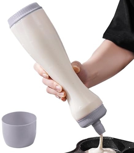 Pancake Art Squeezy Bottles with Nozzles, Squeezy Sauce Bottle, Dispenser for Waffle Pancake Donut, Breakfast, Lunch, Party, Catering, Kitchen, Household, Family