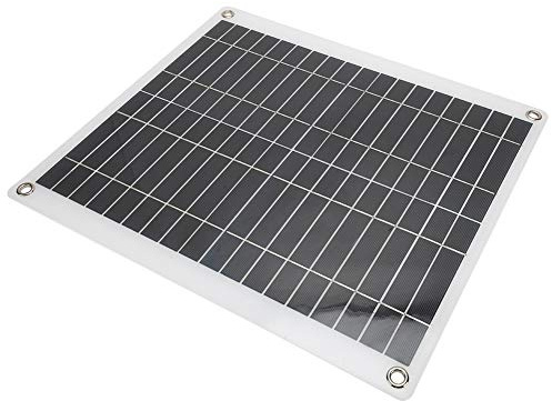 ZAICOLER Panel Solar Policristalino Portátil de 25 W para Viajes de Camping Al Aire Libre, Placa de Cargador Solar con Interfaz USB Dual para Ordenadores Portátiles, Remolques y Farolas Solares