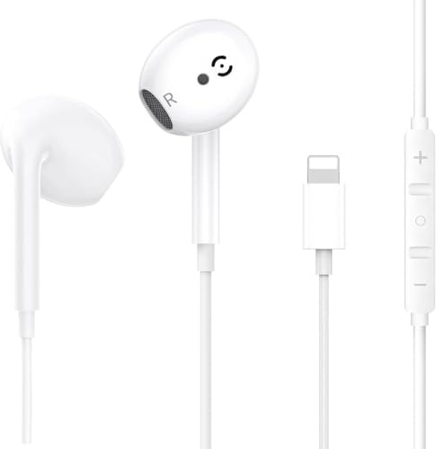 Écouteurs pour iPhone 12 Stéréo HiFi avec Microphone et Contrôle du Volume