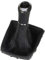 ICT Schaltknauf Schalthebel Schaltsack Schaltmanschette Leder schwarz, Naht silber-grau, 5 gang, kompatibel mit: Opel Astra H GTC/TwinTop 2004-2010
