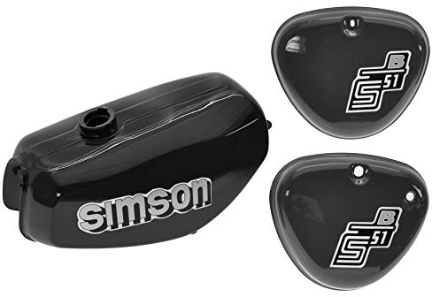 Tank Set mit Seitendeckel S51 S70 DarkGray, versiegelt Simson