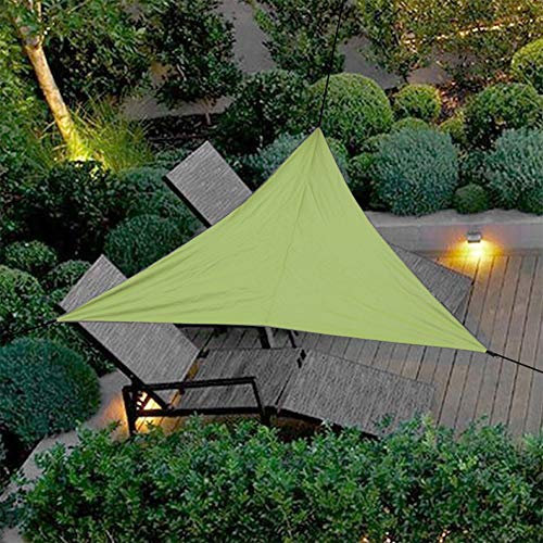 Uni-Wert Sonnensegel Dreieckig 3 x 3 x 3 m Grün PES Polyester UV-Schutz Wasserdicht Sun Segel Sonnenschutz Garten Balkon Terrasse Im Freien