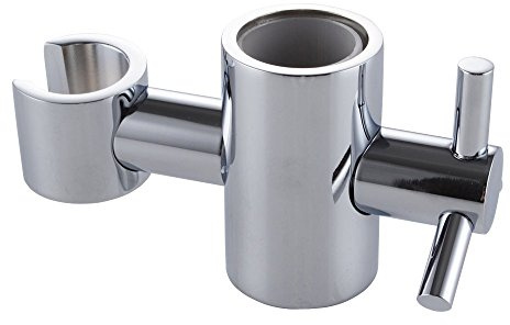 Weirun Brausehalter aus massivem Messing, 25 mm, für Schieber Höhe und Winkel, verstellbare Sprühstange auf Gleitstange, Chrom