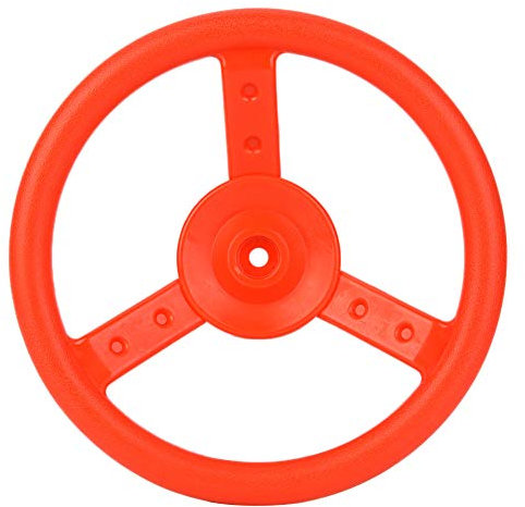 Alomejor Kunststoff Lenkrad Kinderspielplatz Kleines Lenkrad Spielzeug Für Kinder Klettergerüste Baumhäuser Hinterhof Spielset(rot)