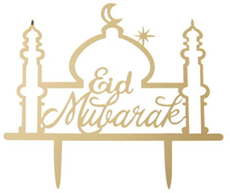 Xiangrun Geburtstag Tortendeko,Kuchenaufsätze - Eid Mubarak Ramadan Hochzeitstorte Topper Muslim Islam Party Cupcake Dekor Hohl