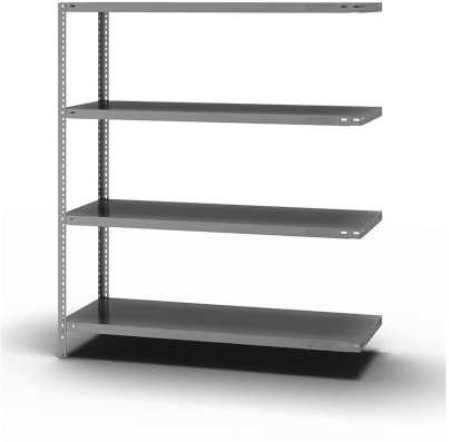 EUROKRAFT EUROKRAFTpro Lager-Schraubregal | Regal | Werkstattregal | Lagerregal verzinkt, mittelschwer Regalhöhe|HxBxT 1500x1300x500mm|Anbauregal