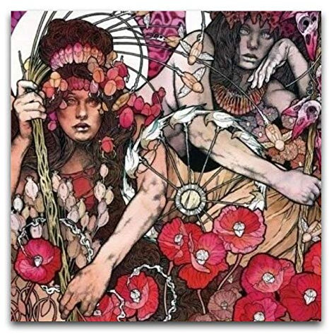 Baroness Band Album Cover – rotes Albumposter Dekorative Malerei Leinwand Wandkunst Wohnzimmer Poster Schlafzimmer Gemälde 30 x 30 cm