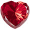 Briefbeschwerer mit rubinroten Kristalldiamanten, mit Geschenkbox, 80 mm, rote Herzform, echte Kristall-Diamantglas-Edelsteine, Briefbeschwerer, große Diamanten, Geburtstag, Jahrestag, Frauen