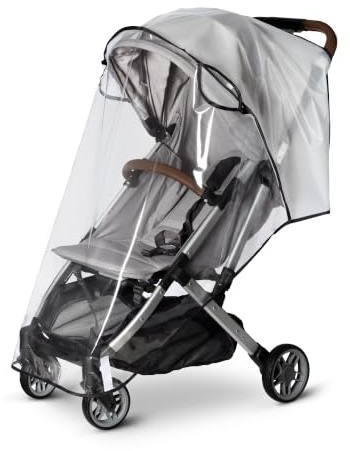 Bemece Universal Rain Cover for Pushchair, Breathable & Transparent | EVA Weather Shield, Rain/Wind/Snow Proof, Air Vents, All-round Portection, Durable, Portable, Foldable, Easy Installation