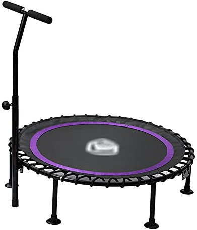 Freizeit-Trampoline, Aerobic Fitness Rebounder mit Balken, Tragbares Indoor-Trampolin In Einem Home Gym Oder Garten (Color : Purple)