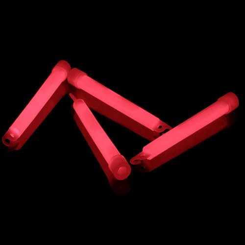 NEON FUN Dicke Maxi Power Knicklichter | ROT | 8h Leuchtdauer | 150x15 mm | Geprüfte Qualität | Testurteil 1,4 sehr gut, Menge:10 Stück