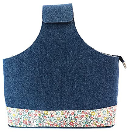KnitPro - Bloom (38 x 10 x 36 cm) Handtasche - 1 Stück, Blau