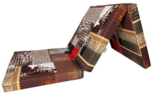 FORTISLINE - Klappmatratze 180x65x7cm - 3-teilige Faltmatratze - H2 Gästematratze - Camping Faltbare - Kamping Bett - Waschbar Bezug - Erwachsene Klappbar - Reisematratze - Schaumstoff Matratze