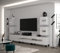 Furnitech Wohnwand Wohnzimmer | Wohnzimmer Möbel mit LED Weiß | Hängend Wohnwand Modern | Wohnzimmer Schrankwand mit Regale und TV Schrank (Future C98-22W-LB-M4-1A)