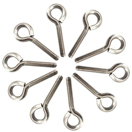 20Pcs M5x15 304 acciaio inox occhio vite chiuso gancio anello bulloni, occhio vite