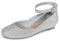 DREAM PAIRS Scarpe Basse da Balletto morbide e Confortevoli con Punta a Punta da Donna,Size 41,Argento Glitter,REVONA-E