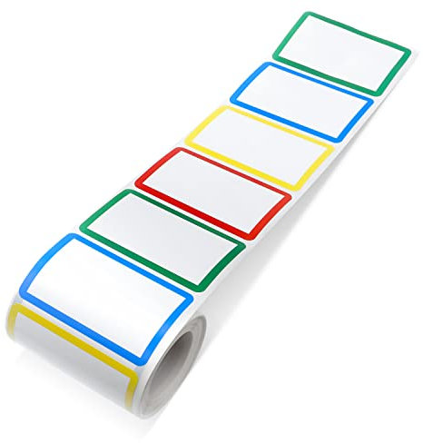 300 Stück Namensschild Aufkleber, Leere Allzweck Etiketten Namensaufkleber Personalisierte Beschreibbare Bunte Namensetiketten Schulbedarf für Kinder Erwachsene Klassenzimmer Kleidung