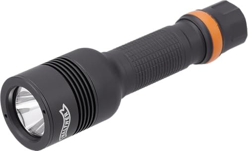 Walther Hunting Flashlight C1 Taschenlampe, 1000 Lumen, Jagd-Taschenlampe mit Weiß- und Rotlicht, inkl. Batterien CR123,Batterieadapter, Holster, Handschlaufe und Ersatzdichtung