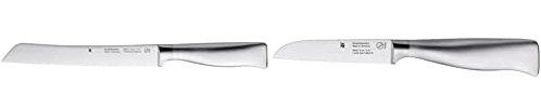 WMF Grand Gourmet Brotmesser Wellenschliff 32 cm, Klingenstahl, Klinge 19 cm & Grand Gourmet Gemüsemesser 19 cm, Made in Germany, Messer geschmiedet, Performance Cut, Klinge 9 cm