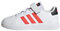 adidas Unisex Kinder Grand Court Court Elastic Lace and Top Strap Shoes, Cloud White/Bright Red/Core Black, 33 EU