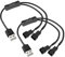 Gebildet 2Pack Dual 4Pin a USB Fan Switch ON Off Cable Adaptador de Corriente 1 a 2 vías Splitter USB a 4PIN 3PIN PWM 5V Fan Connector