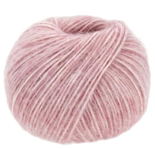 LANA GROSSA Natural Alpaca Pelo | Flauschige Netzgarnstruktur aus Baumwolle gefüllt mit Baby Alpakafasern und Merino Schurwolle | 50g Wolle zum Stricken & Häkeln | 125m Garn FB15
