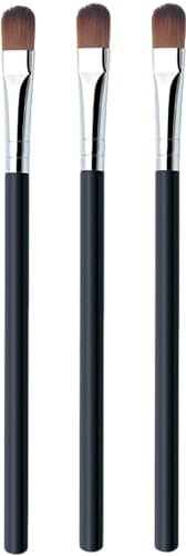 DAZISEN Lot de 3 Pinceaux pour Fard à Paupières - Pinceaux de Maquillage pour Estomper les Ombres à Paupières, la Poudre, le Surligneur, le Correcteur
