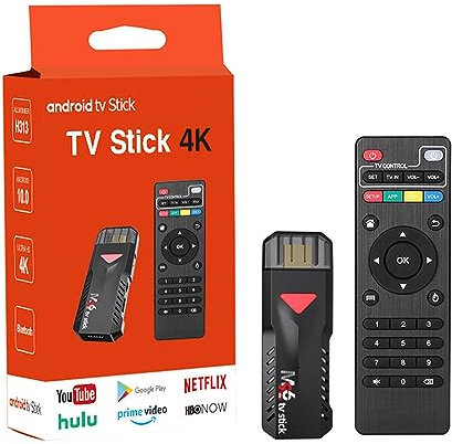 Smart TV Stick 4K Android 10.0 Smart TV Box 2.4G/5G WiFi 4K H.264 HEVC Allwinner H313 Décodeur TV Récepteur TV Lecteur multimédia (2 Go + 16 G)