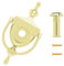 HOJLKLD Aldaba y visor de puerta, aldaba de 6 pulgadas de altura, mirilla de ángulo de visión de 180 grados, orificio de 9/16 pulgadas, para puerta de 1-3/8 a 1-7/8 pulgadas de grosor (6 pulgadas,