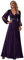 Ever-Pretty Vestito da Cerimonia Elegante Linea ad A Scollo a V A Abiti da Sera 00461 Viola Scuro 46