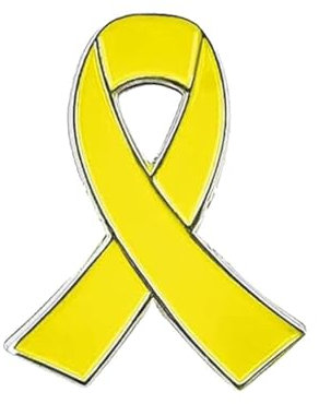 Pin's Ruban Jaune - Cancer Des Os, De La Vessie - Endométriose - Prévention Du Suicide - Soutien Aux Otages - Engagés - qualité de finition - Epingle - Broche - Badge - PINS ENGAGES RUBAN