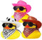 3Stk Cowboy-Quietscheente – Gummiente Für Das Armaturenbrett Auto | Lustige Badeente Mit Cowboyhut | Neuartige Badeente Mit Cowboyhut, Schal Und Sonnenbrille | Badewannen-Zubehör, Spielzeug-Ornament