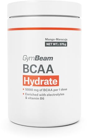 GymBeam Amminoacidi Ramificati BCAA 4:1:1 Hydrate - Complesso Funzionale con Elettroliti, Vitamina B6, Polvere di Acqua di Cocco, Supporta l'Equilibrio Elettrolitico (Mango-Maracuja)