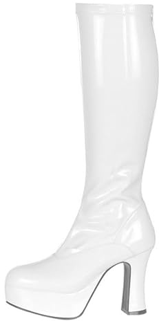 Plateau Stiefel mit Reißverschluss für Damen - weiß - Schuhgröße: 39