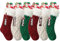 SOMYTING 6 Stück Weihnachtsstrumpf Gestrickte Wolle Weihnachtsstrumpfe mit Namensschildern Weihnachtssocken Deko Christmas Stockings für Weihnachtsfeier Weihnachtsdekorationen und Kindergeschenke
