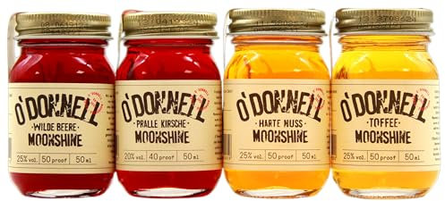 O'Donnell Moonshine Classic Minis-Set Likör 20-25% vol., 9er Pack (9 x 4 x 50ml)