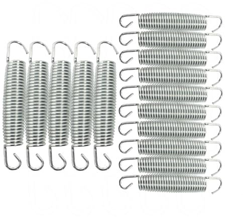 BEITESI Sprungfedern Trampolin Trampolin Federn Federersatzfeder Trampolinzubehör Trampolin Schrauben Set 5.5inches /140mm Spulendurchmesser: 3mm(15pack)