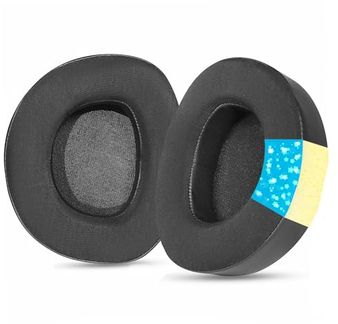 HDR170 Kühlgel Ersatz-Ohrpolster für Sennheiser HDR160/HDR180 Kopfhörer | Eisseidenstoff Ohrpolster aus Memory-Schaum Kompatibel mit RS170(RS160/RS180) TR170(TR160/TR180) Headsets