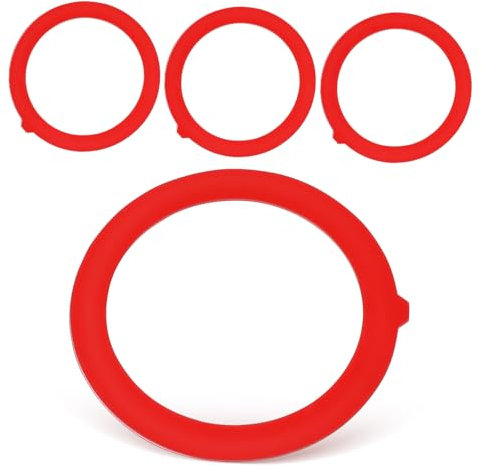 Gadpiparty 4pcs Toilet Tank Gasket Kit Flush Valve Seal Toilet Repair Parts Cistern Seal Silicone Easy Installation